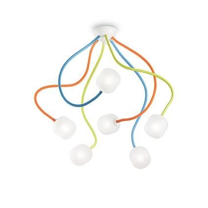 ILUX 174976 Stropní svítidlo Ideal Lux Octopus PL6 color 174976 barevné - IDEALLUX