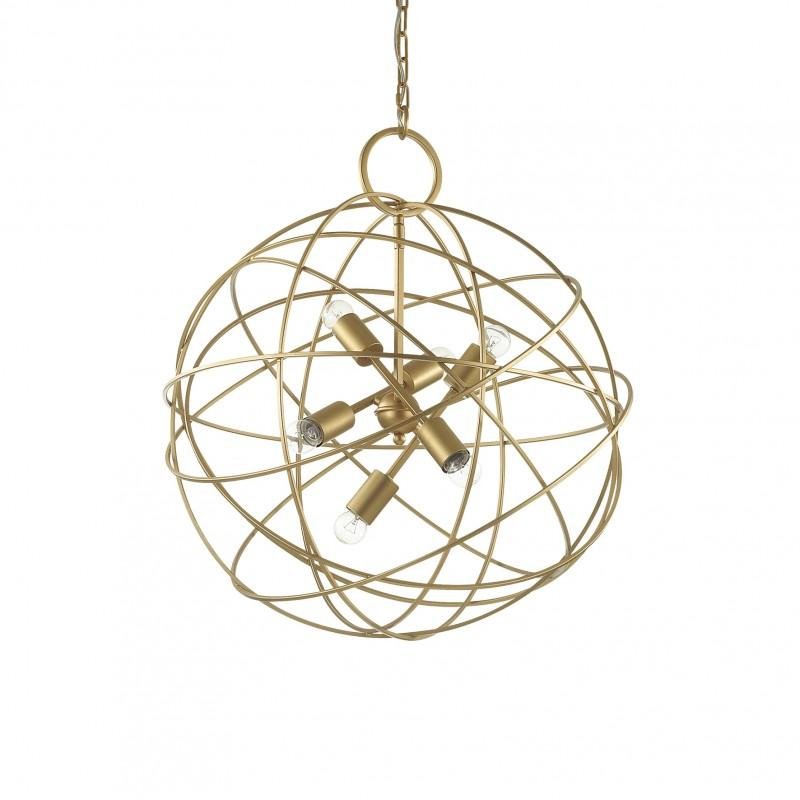 ILUX 156026 Závěsné svítidlo Ideal Lux Konse SP6 oro 156026 zlaté 60cm - IDEALLUX