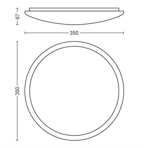 PH 32809/31/P0 LED Stropní svítidlo Philips Canaval SceneSwitch 32809/31/P0 bílé 35cm - PHILIPS (915005676601) (obrázek 9)