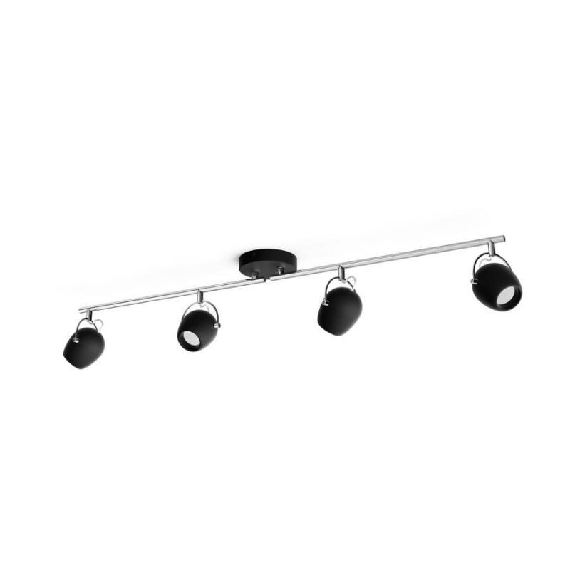 PH 50614/30/P0 LED Bodové svítidlo Philips Rivano 50614/30/P0 4x4,3W černé 2700K - PHILIPS (915005695801)