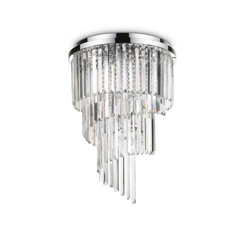 ILUX 168937 Stropní svítidlo Ideal Lux Carlton PL12 cromo 138937 50cm chromové E14 12x40W - IDEALLUX