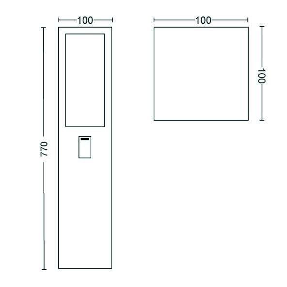 PH 17432/30/P7 Hue LED White and Color Ambiance Venkovní sloupkové svítidlo Philips Impress 17432/30/P7 černé 77cm 2200K-6500K RGB - PHILIPS HUE (915005731101) (obrázek 6)