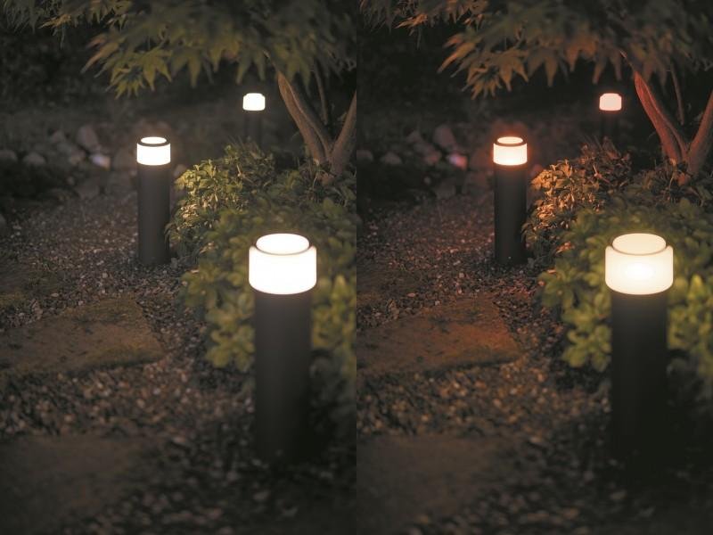 PH 17437/30/P7 Hue LED White and Color Ambiance Venkovní sloupkové svítidlo Philips Calla 17437/30/P7 černé 40cm 2200K-6500K RGB extension kit - PHILIPS HUE (915005731801) (obrázek 10)