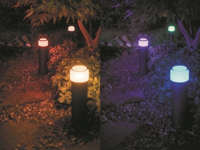 PH 17437/30/P7 Hue LED White and Color Ambiance Venkovní sloupkové svítidlo Philips Calla 17437/30/P7 černé 40cm 2200K-6500K RGB extension kit - PHILIPS HUE (915005731801) (obrázek 11)