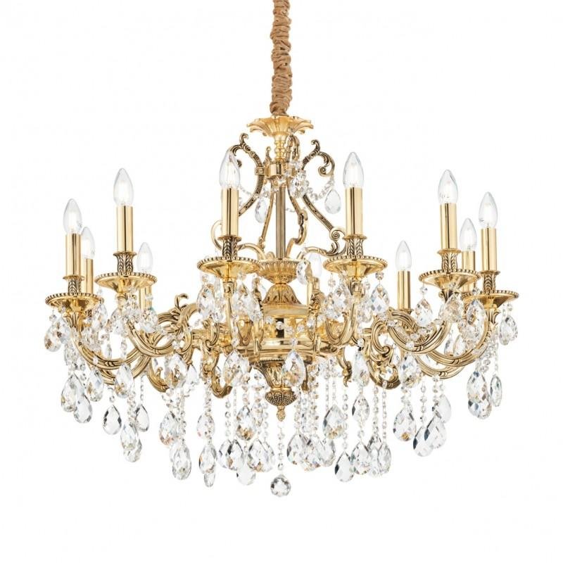 ILUX 164960 Závěsné svítidlo Ideal Lux Gioconda SP12 oro 164960 zlaté 90cm - IDEALLUX
