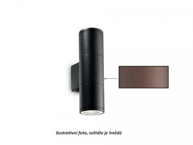 ILUX 163635 Venkovní nástěnné svítidlo Ideal Lux Gun AP2 small coffee 163635 hnědé 21cm IP44 - IDEALLUX