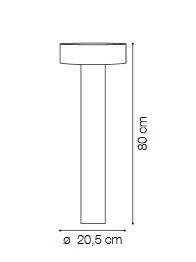 ILUX 153179 Venkovní sloupkové svítidlo Ideal Lux Tesla PT4 Big bianco 153179 bílé 80cm IP44 - IDEALLUX (obrázek 4)