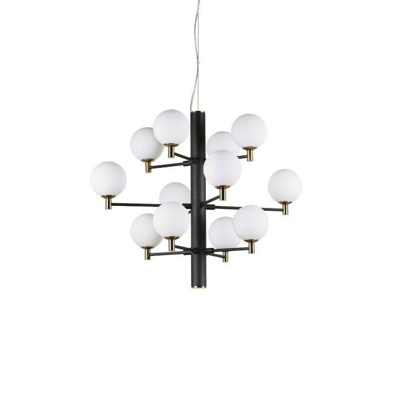 ILUX 197319 Závěsné svítidlo Ideal Lux Copernico SP12 nero 197319 černé 71cm - IDEALLUX