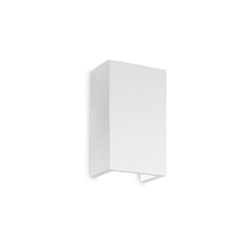 ILUX 214689 Nástěnné svítidlo Ideal Lux Flash Gesso AP1 high 214689 1x40W hranaté 18cm - IDEALLUX