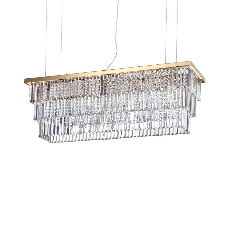 ILUX 213583 Závěsné svítidlo Ideal Lux Martinez SP8 oro 213583 8x40W 103cm zlaté - IDEALLUX