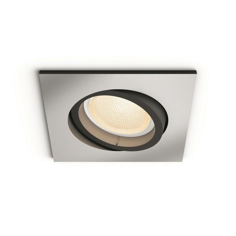 PH 50551/48/P7 Hue Bluetooth White and Color Ambiance zápustné svítidlo Philips Centura 50551/48/P7 stříbrné hranaté GU10 5.7W - PHILIPS HUE (915005766801)