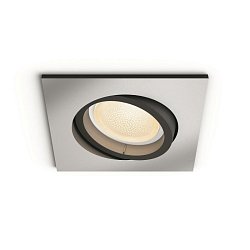 Obrázek pro produkt Hue Bluetooth White and Color Ambiance zápustné svítidlo Philips Centura 50551/48/P7 stříbrné hranaté GU10 5.7W - PHILIPS HUE (915005766801)