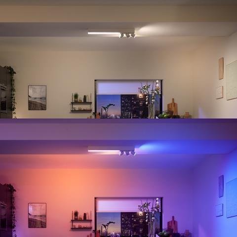 PH 50609/31/P7 Hue LED White and Color Ambiance Stropní bodové svítidlo Philips Centris BT 50609/31/P7 34W + 3x5,7W GU10, 3550lm, 2000K-6500K, RGB, IP20, bílé - PHILIPS HUE (915005928401) (obrázek 3)