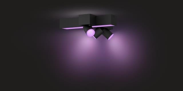 PH 50608/30/P7 Hue LED White and Color Ambiance Stropní bodové svítidlo Philips Centris BT 50608/30/P7 25W + 3x5,7W GU10, 3050lm, 2000K-6500K, RGB, IP20, černé - PHILIPS HUE (915005928501) (obrázek 10)