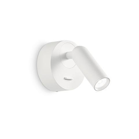 ILUX 260600 LED Nástěnné bodové svítidlo Ideal Lux BEAN ROUND AP BIANCO 260600 3,5W 220lm 3000K IP20 7cm kulaté bílé - IDEALLUX