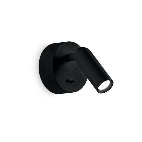 ILUX 260617 LED Nástěnné bodové svítidlo Ideal Lux BEAN ROUND AP NERO 260617 3,5W 220lm 3000K IP20 7cm kulaté černé - IDEALLUX