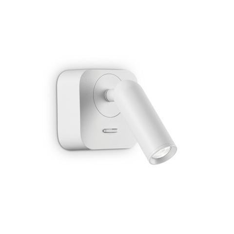 ILUX 260648 LED Nástěnné bodové svítidlo Ideal Lux BEAN SQUARE AP BIANCO 260648 3,5W 220lm 3000K IP20 6,5cm hranaté bílé - IDEALLUX