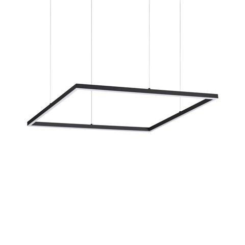ILUX 259185 LED Závěsné svítidlo Ideal Lux ORACLE SLIM D70 SQUARE BK 3000K 259185 41W 3300lm 3000K IP20 70cm hranaté černé - IDEALLUX