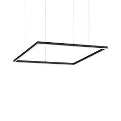 Obrázek pro produkt LED Závěsné svítidlo Ideal Lux ORACLE SLIM D70 SQUARE BK 3000K 259185 41W 3300lm 3000K IP20 70cm hranaté černé - IDEALLUX