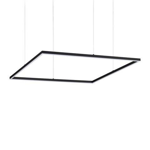 ILUX 259208 LED Závěsné svítidlo Ideal Lux ORACLE SLIM D90 SQUARE BK 3000K 259208 51W 4100lm 3000K IP20 85cm hranaté černé - IDEALLUX