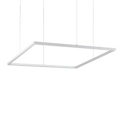 Obrázek pro produkt LED Závěsné svítidlo Ideal Lux ORACLE SLIM D90 SQUARE WH 3000K 259192 51W 4100lm 3000K IP20 85cm hranaté bílé - IDEALLUX