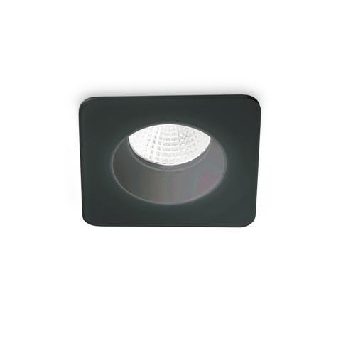 ILUX 252056 LED Stropní zápustné bodové svítidlo Ideal Lux ROOM-65 SQUARE BK 252056 8W 800lm 3000K IP65 10cm hranaté černé - IDEALLUX