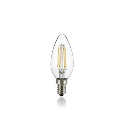 Obrázek pro produkt LED Filamentová žárovka Ideal Lux Oliva Trasparente 271644 E14 4W 430lm 3000K CRI90 čirá nestmívatelná - IDEALLUX