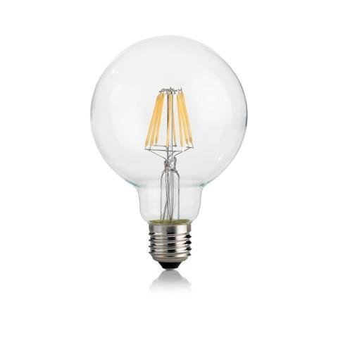 E27 08W GLOBO D095 TRASP 3000K CRI90