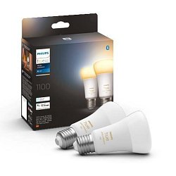 Obrázek pro produkt Hue Bluetooth LED White Ambiance set 2ks žárovek Philips 8719514291256 E27 A60 8W 1100lm 2200-6500K stmívatelné - PHILIPS (929002468404)