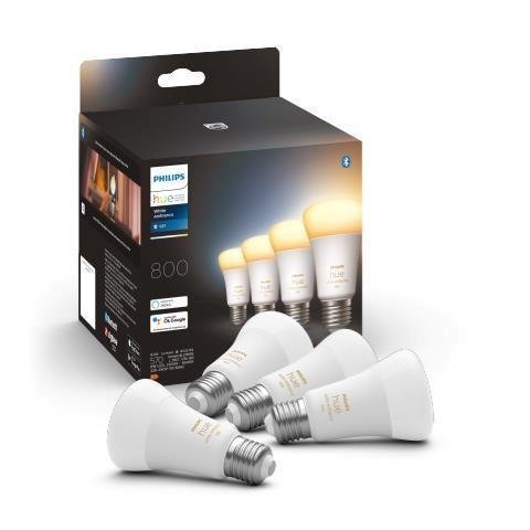 Levně PH 8719514328280 Hue Bluetooth LED White Ambiance set 4ks žárovek Philips 8719514328280 E27 A60 6W 800lm 2200-6500K stmívatelné - PHILIPS (929002489804)