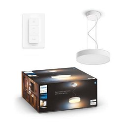 Obrázek pro produkt Hue Bluetooth LED White Ambiance Závěsné svítidlo Philips Enrave 41162/31/P6 33,5W 4300lm 2200-6500K IP20 bílé. stmívatelné s dálkovým ovladačem - PHILIPS HUE (915005998001)