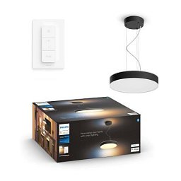 Obrázek pro produkt Hue Bluetooth LED White Ambiance Závěsné svítidlo Philips Enrave 41162/30/P6 33,5W 4300lm 2200-6500K IP20 černé, stmívatelné s dálkovým ovladačem - PHILIPS HUE (915005998101)