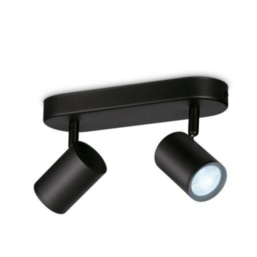 Levně PH 8719514551831 Stropní bodové svítidlo WiZ IMAGEO 8719514551831 LED GU10 2x4,9W 2x345lm 2700-6500K IP20 CRI90 černé, stmívatelné - PHILIPS (929002658501)