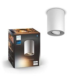 Obrázek pro produkt Hue White Ambiance Stropní bodové svítidlo Philips Pillar BT 8719514338500 LED GU10 1x5W 350lm 2200-6500K 230V, bílé s Bluetooth - PHILIPS (929003046801)