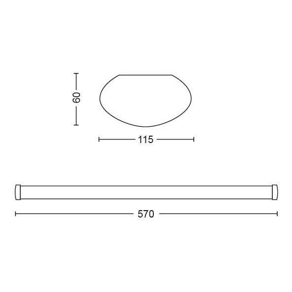 PH 31246/31/P0 LED Softline SVÍTIDLO NÁSTĚNNÉ LED 24W 2200lm 2700K, bílá 57cm - PHILIPS (915005683902) (obrázek 6)