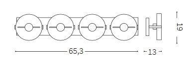 ILUX 200255 GLIM PL4 NERO - IDEALLUX (obrázek 4)