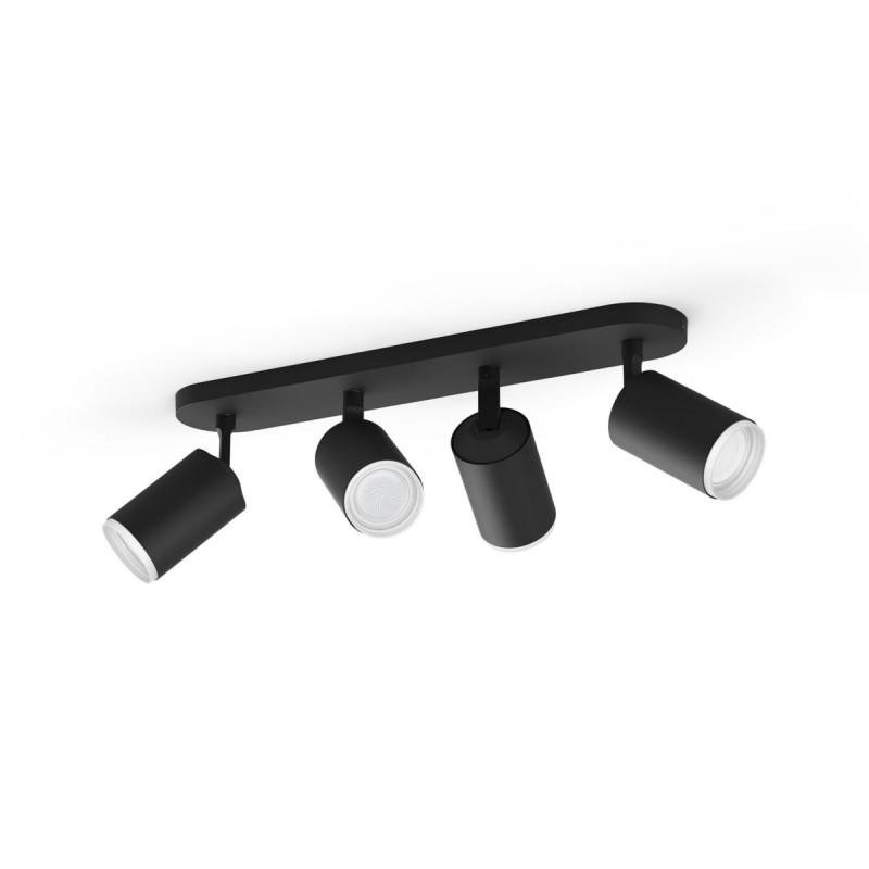 Levně PH 50634/30/P7 Hue Fugato Bluetooth SVÍTIDLO BODOVÉ GU10 4x5,7W 4x350lm 2000-6500K, černá - PHILIPS HUE (915005761801)