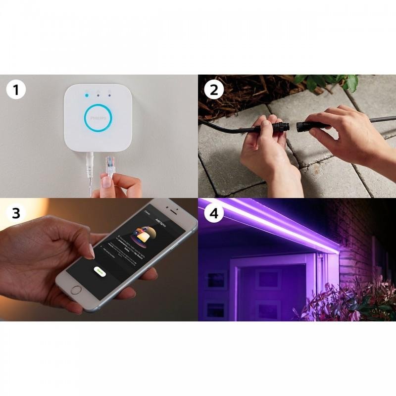 PH 8718699709853 Hue Bluetooth VENKOVNÍ LED PÁSEK 37,5W 2000-6500K IP67, 16 mil. barev, 5m+adaptér - PHILIPS (929002289102) (obrázek 7)