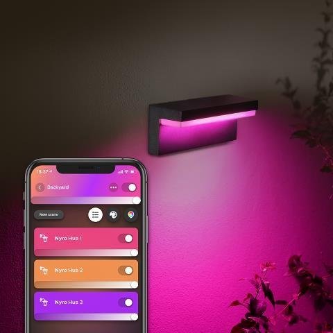 PH 17456/30/P7 HUE Nyro VENKOVNÍ NÁSTĚNNÉ SVÍTIDLO 13,5W 1000lm 2000-6500K IP44, černá - PHILIPS HUE (915005841701) (obrázek 5)