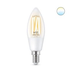 Obrázek pro produkt WiZ žárovka filament E14 C35 4,9W 470lm 2700-6500K, stmívatelná - PHILIPS (929002418901)
