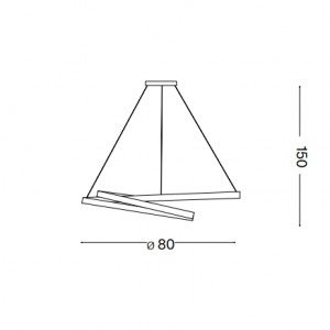 ILUX 253664 Závěsné svítidlo OZ SP D80 BIANCO bílé průměr 80cm - IDEALLUX (obrázek 3)