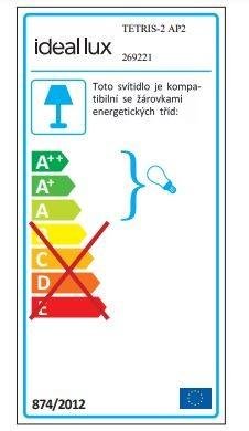 ILUX 269221 TETRIS-2 AP2 BIANCO - IDEALLUX (obrázek 2)
