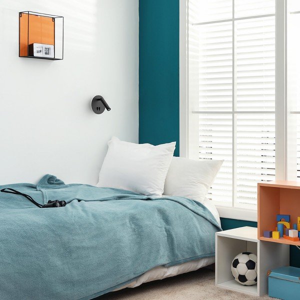 RED R13765 THALIA nástěnná černá satinovaný akryl 230V LED 6+3W 3000K - RED - DESIGN RENDL (obrázek 5)