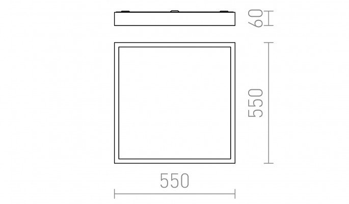 RED R13711 STRUCTURAL LED 55x55 přisazená bílá 230V LED 48W 3000K - RED - DESIGN RENDL (obrázek 4)