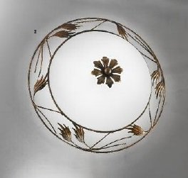 OR DL 7-509/40 ANTIK Stropní svítidlo 2x60W E27 antik/sklo, průměr 40cm - ORION
