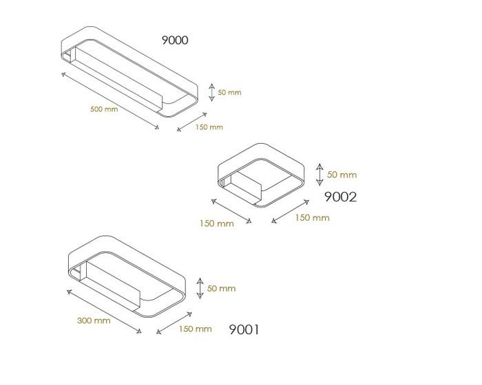 BPM 9000.03.WS.WH-WH.OP.ST.9.30 Nástěnné svítidlo KAPI WALL SURFACE 150x500mm WHITE-WHITE MAX10,8W CRI >80 3000K NON-DIMM - BPM (starý kód: BPM 9002) (obrázek 6)