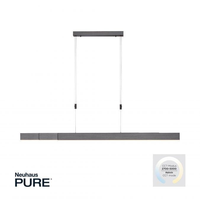 PN 2525-15 Svítidlo závěsné PURE-MOTO LED 3x 13W 2700-5000K nastavitelné platina - PAUL NEUHAUS