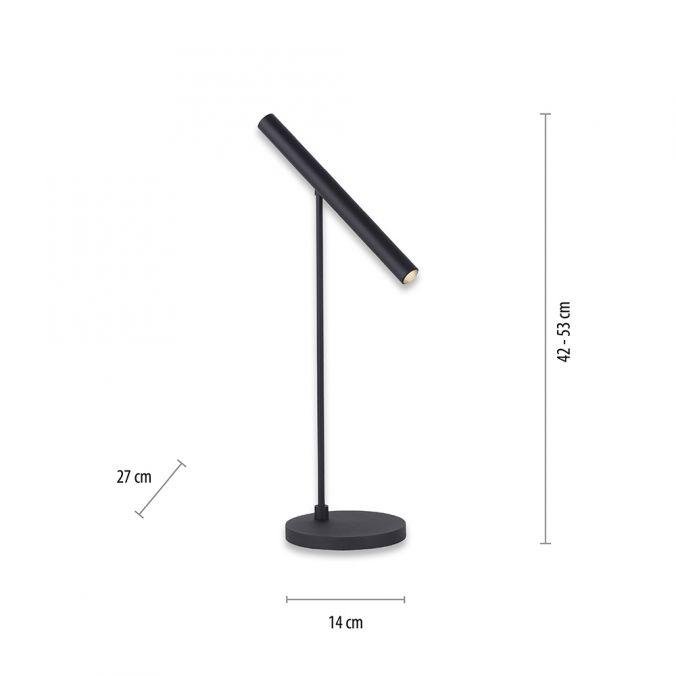 PN 4405-18 Stolní lampa PURE-TUTUA LED 6W 3000K Ra90 660lm černá stmívatelná - PAUL NEUHAUS (obrázek 5)