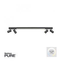 Obrázek pro produkt Stropní svítidlo PURE Lines LED 10W 2700-5000K + 4x LED 4W 2700-5000K antracit - PAUL NEUHAUS