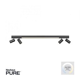 Obrázek pro produkt Stropní svítidlo PURE-LINES LED 10W 2700-5000K + 4x LED 4W 2700-5000K antracit - PAUL NEUHAUS